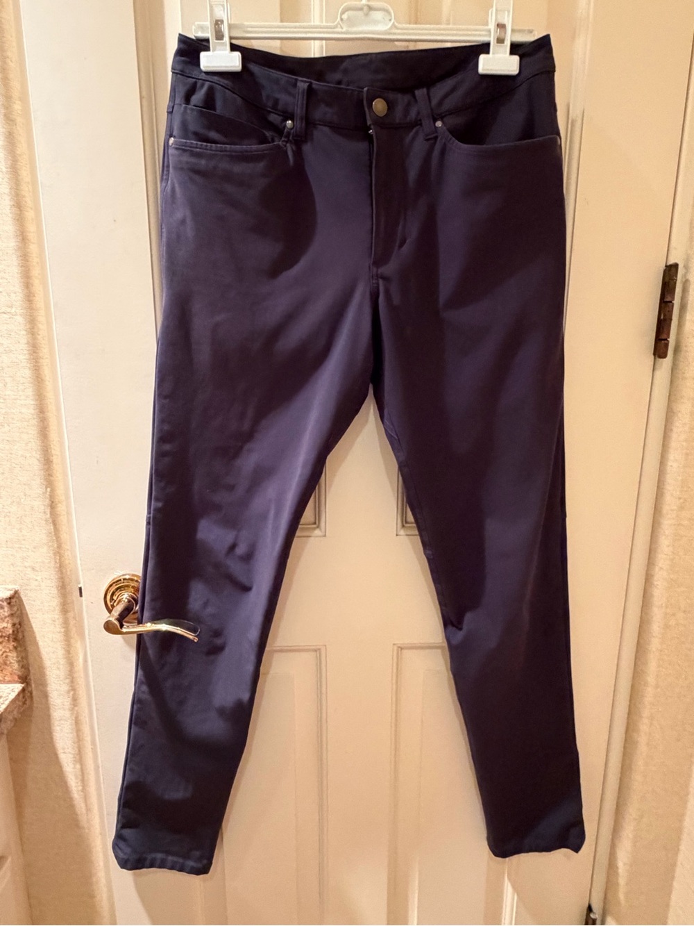 lululemon athletica Men's Charcoal Stretch Pants with Metal Button